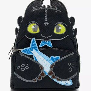 Loungefly DreamWorks How to Train Your Dragon Toothless & Fish NWT​